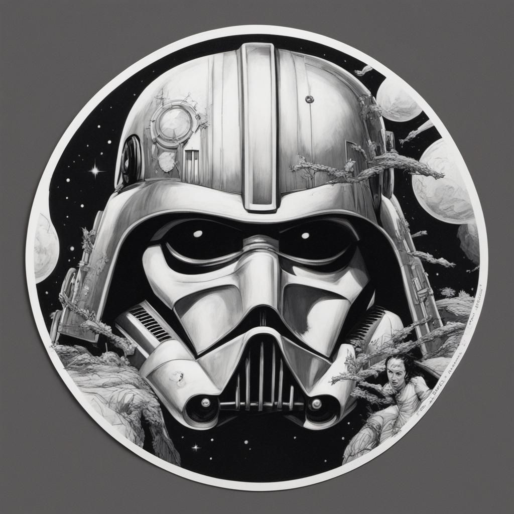 ill logical B&W star wars sticker
by James Gurney