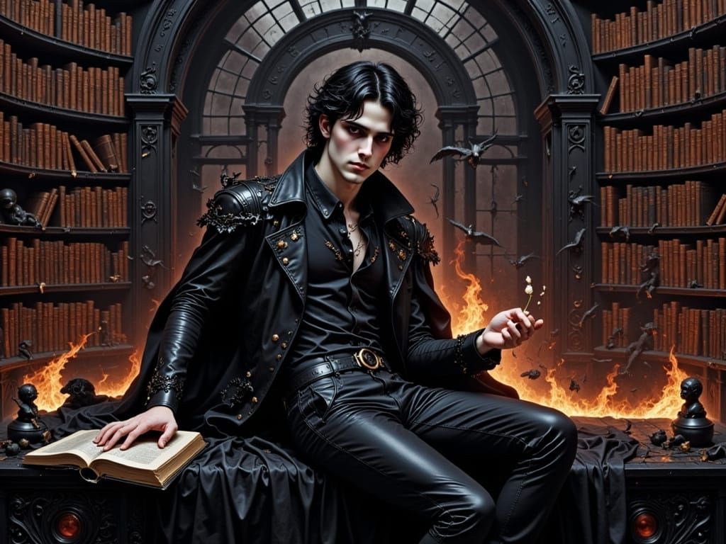 Modern Wizard Casting Spell in Dark Fantasy Style