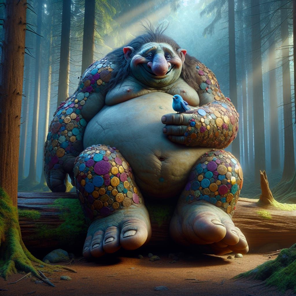 Colossal Troll Finds Friendship in Dark Forest