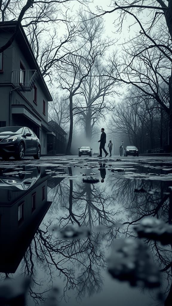 Mirror Reflecting a Hyperrealistic Alternate World