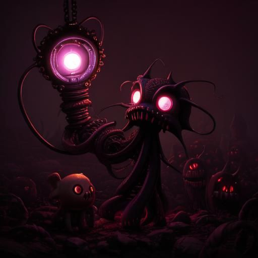 Creepy Cute Eldritch Horror in Volumetric Lighting