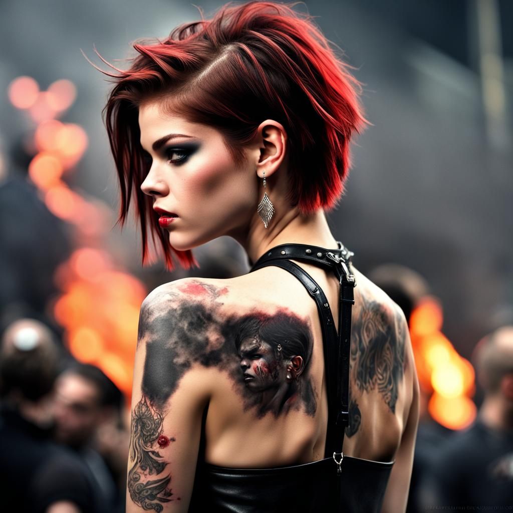 Barbara Palvin Punk Rock Concert Portrait
