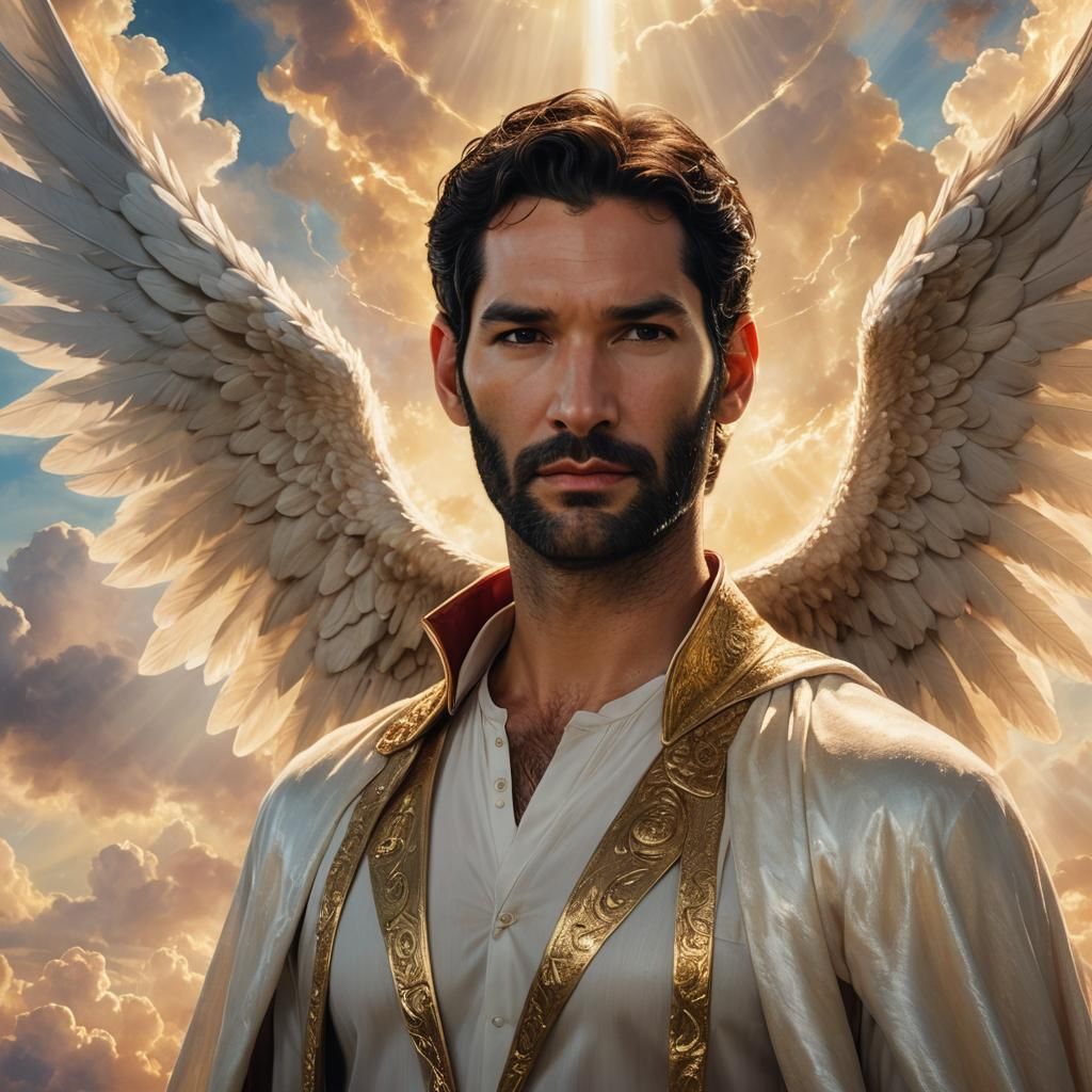 Lucifer Morningstar in Divine Sunshine, Fantasy Portrait