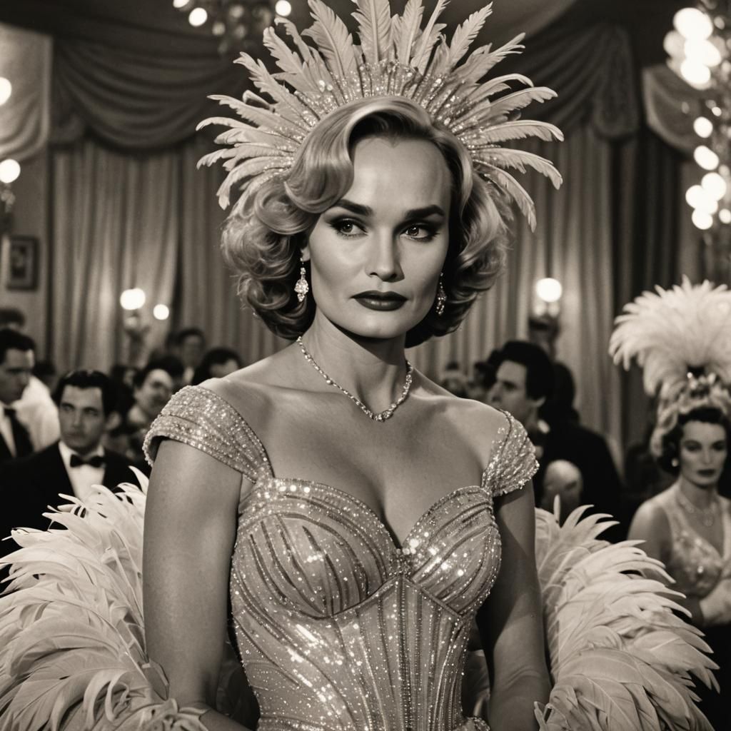 Showgirl Portrait in Hitchcock Style