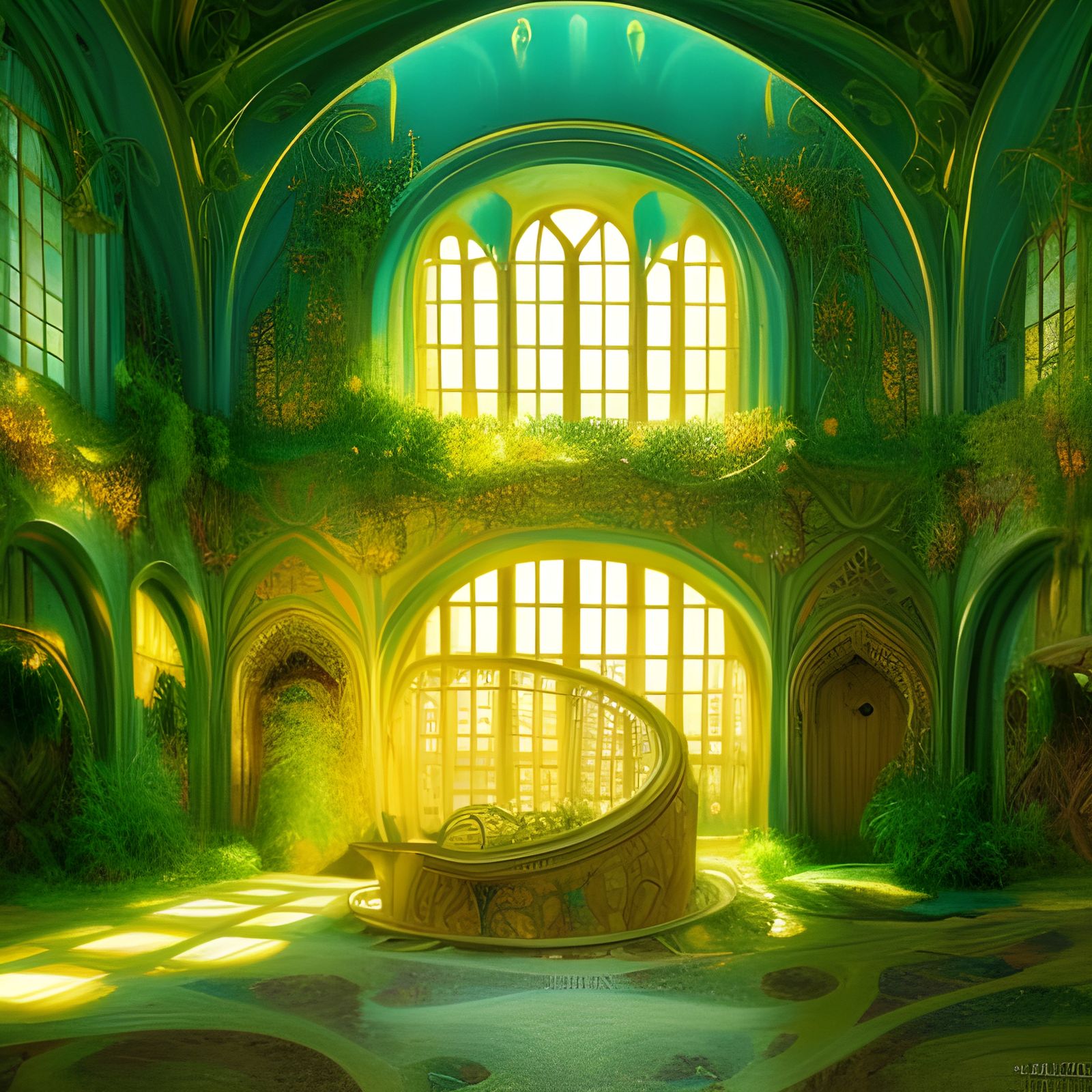 Fairycore Venetian Opera House Interior in Rococo Style