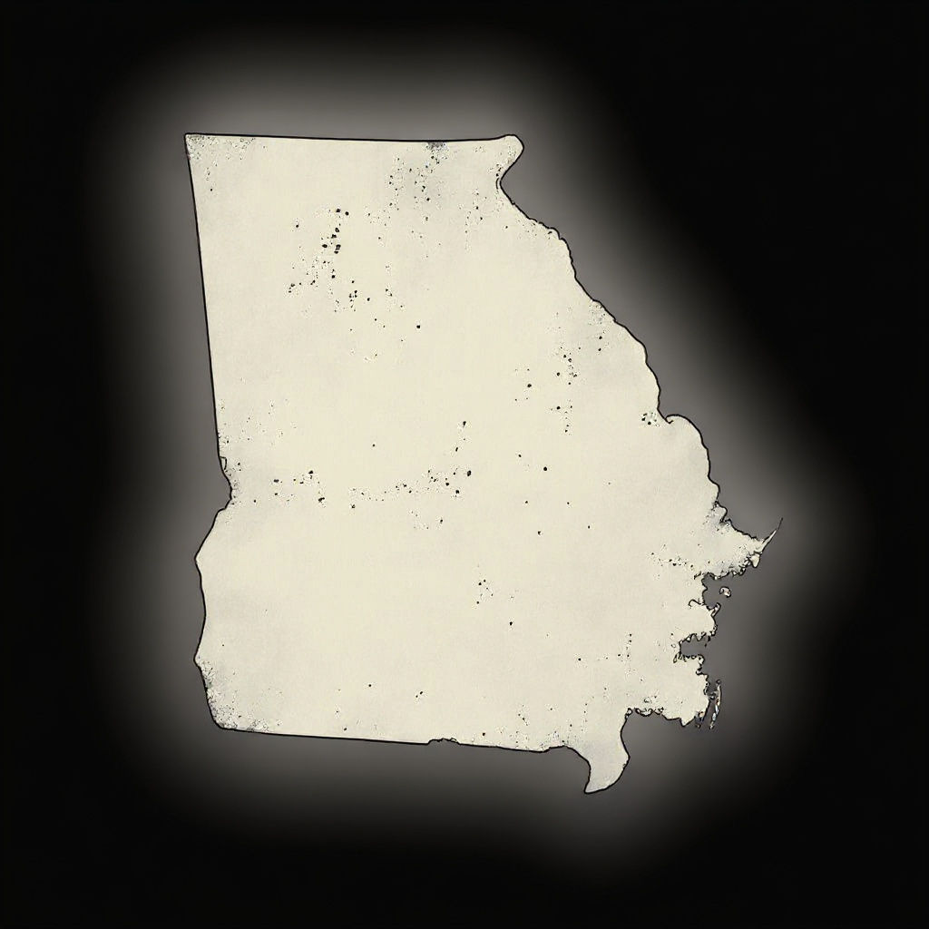 Minimalist Outline Sketch of Georgia