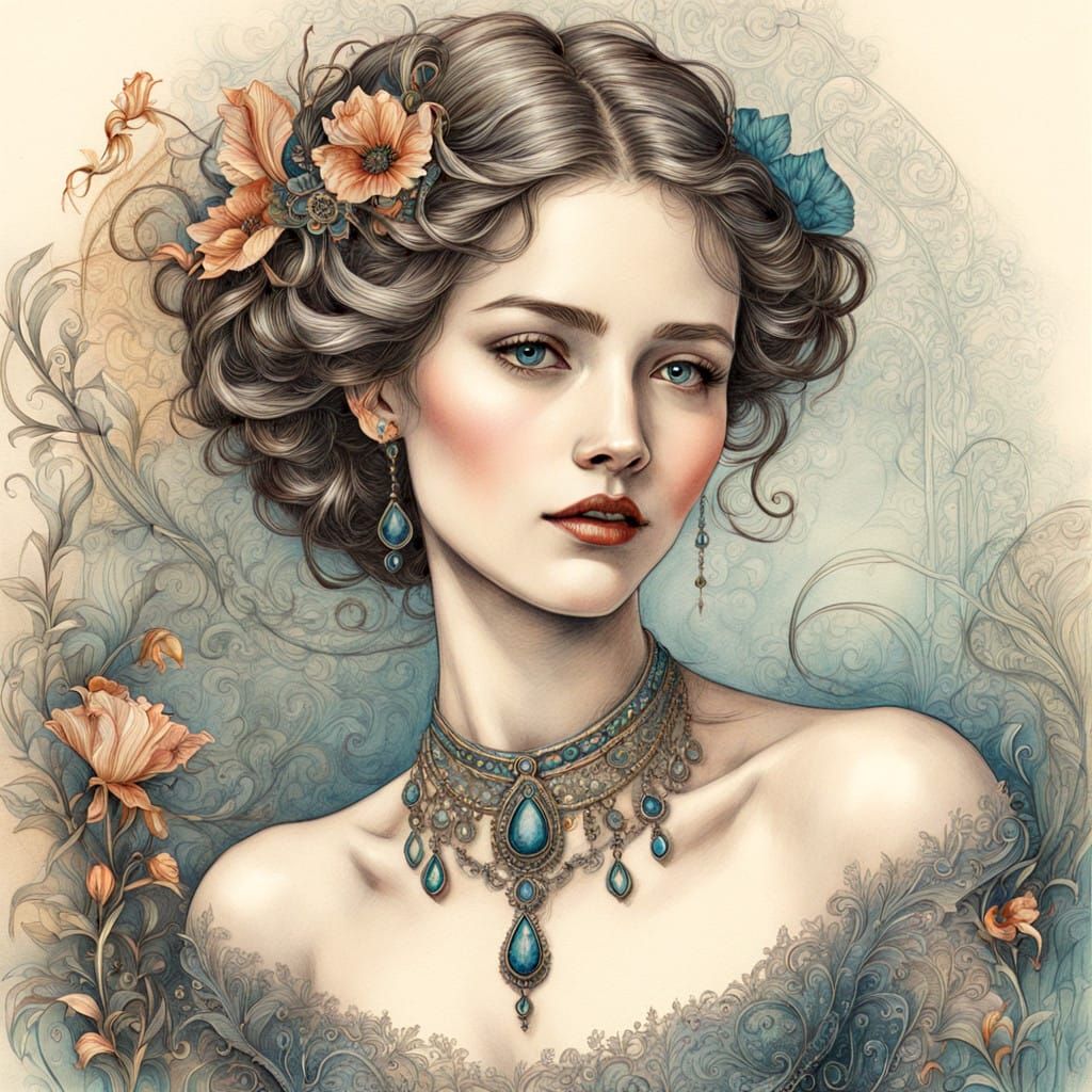 Ethereal Lady of the Gilded Age