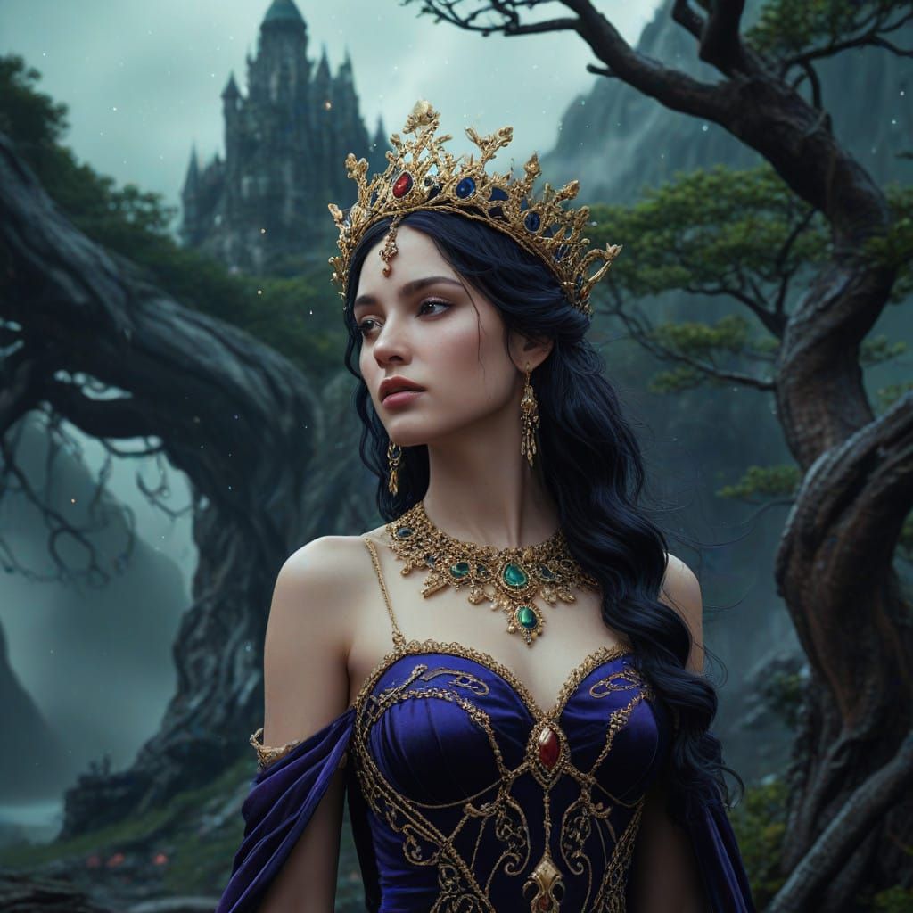 Ethereal Goddess in Dystopian Ruin