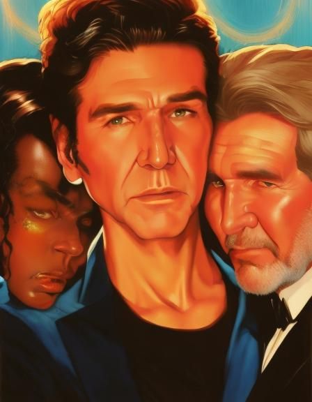 Sci-Fi Cover Art Featuring Three Space Heroes