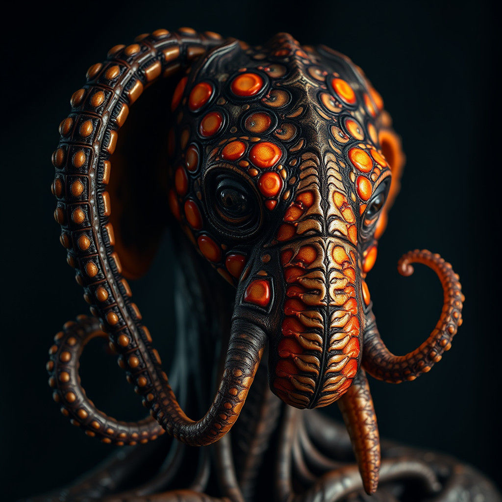 Hyperrealistic Bioluminescent Humanoid Portrait in Cinematic...