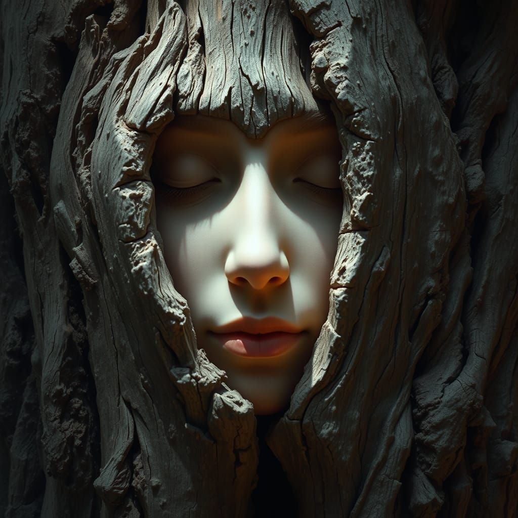 Ancient Tree Spirit in Gentle Light