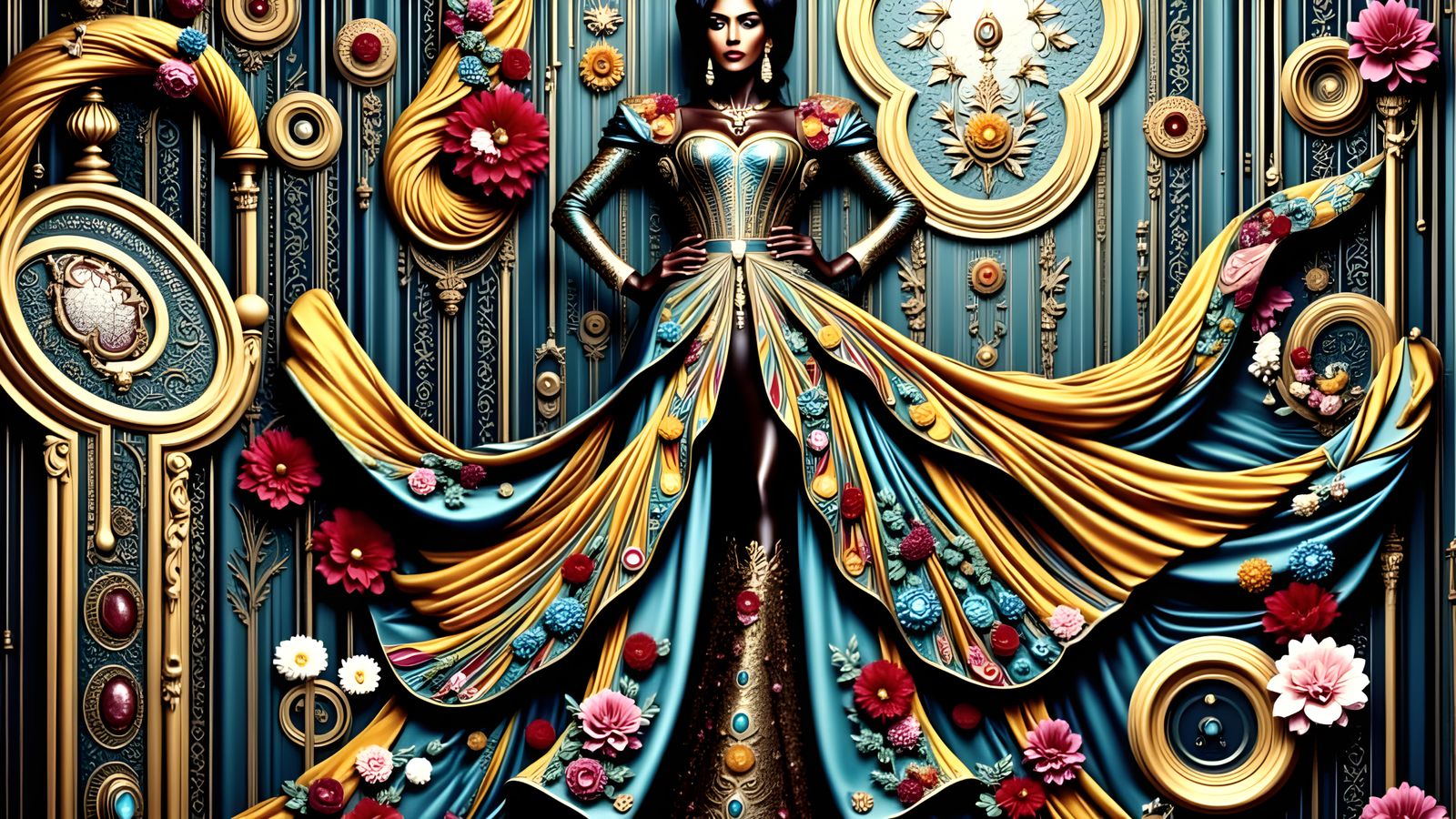 Elegant Couture Masterpiece in Luxurious Style