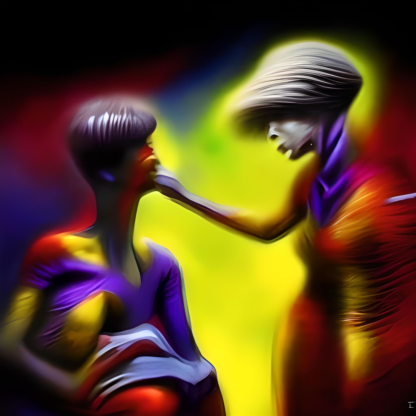 Passionate Orchestra Conductor in Psychedelic Style