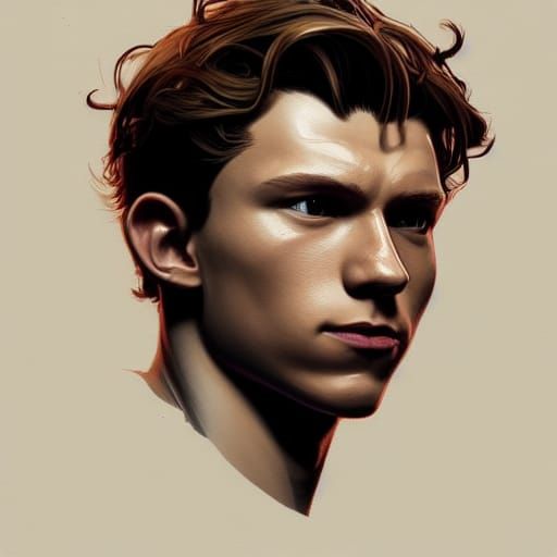Tom Holland Portrait in Artgerm Style