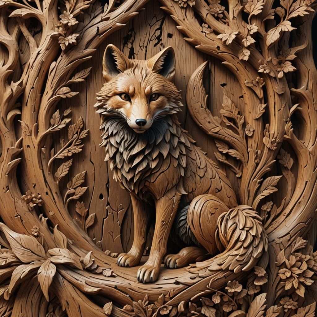 Wooden fox