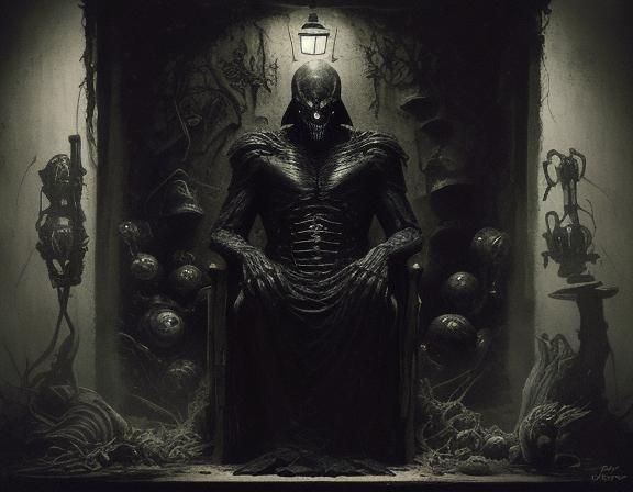 Eerie Black Creature in Isolation Chamber