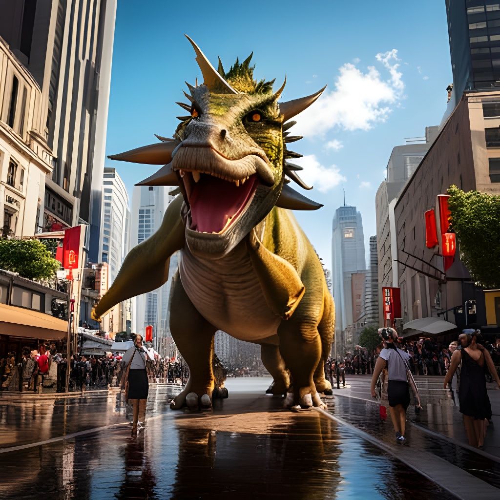 Dinosaurs Parade Through Sydney in Hyperrealistic Art