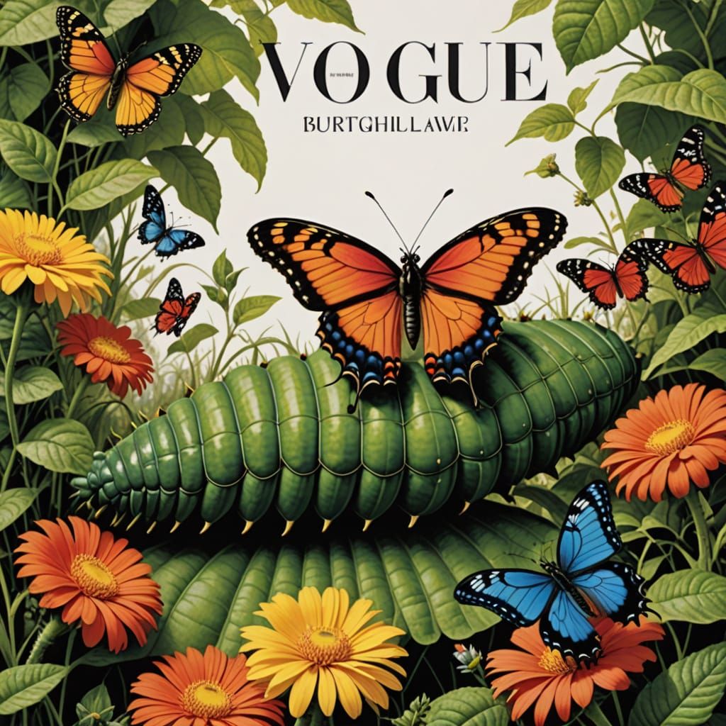 Caterpillar and Butterfly on Vogue Cover