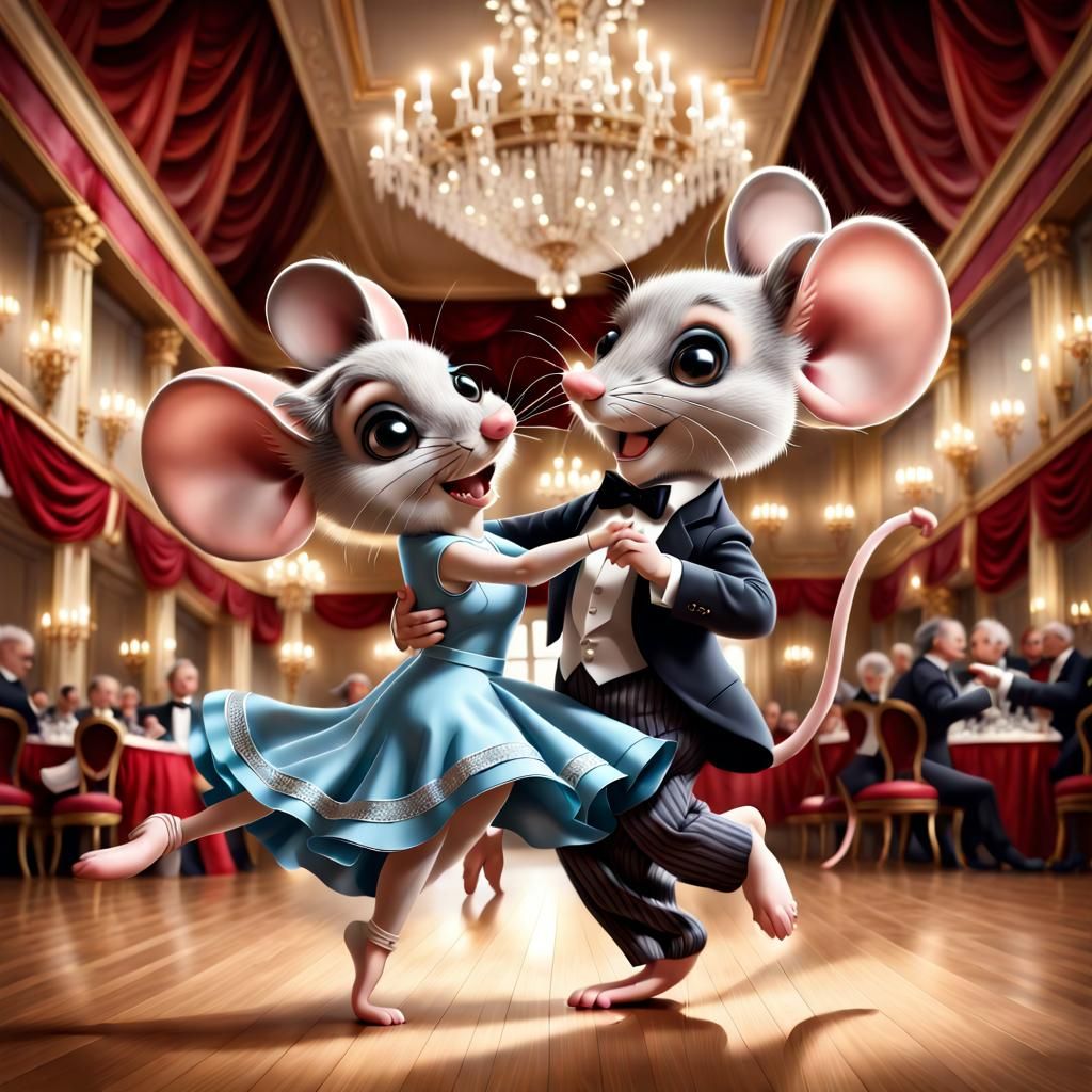 Mice Tango: A Hyperrealistic Ballroom Dance