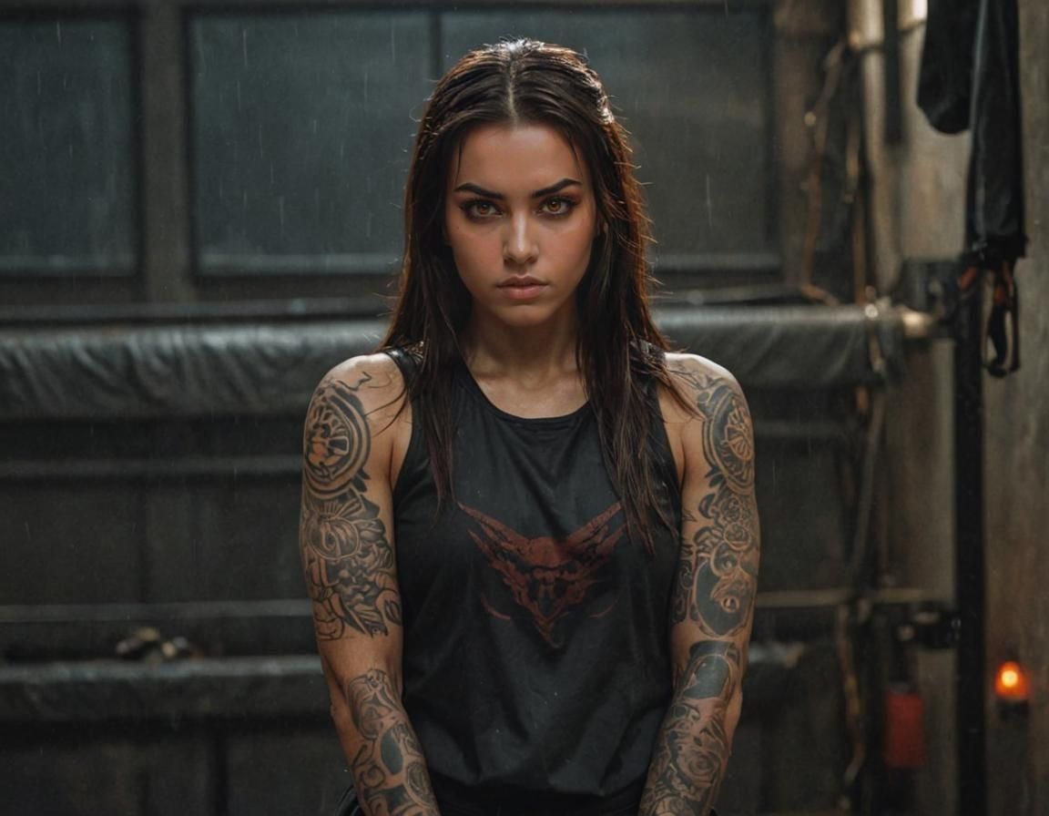 Dark Assassin in Martial Arts Training Room