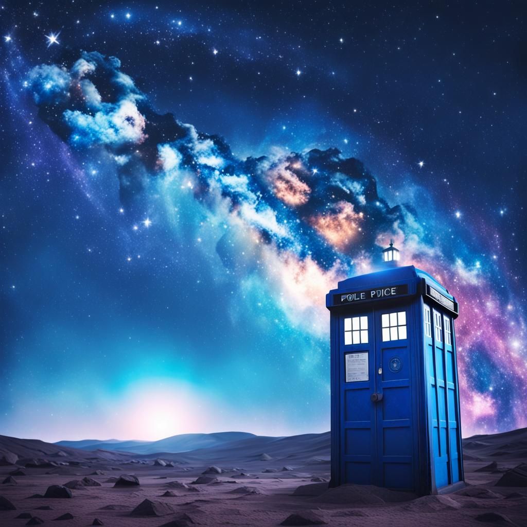 Blue Police Box on Mysterious Planet, Cinematic Style