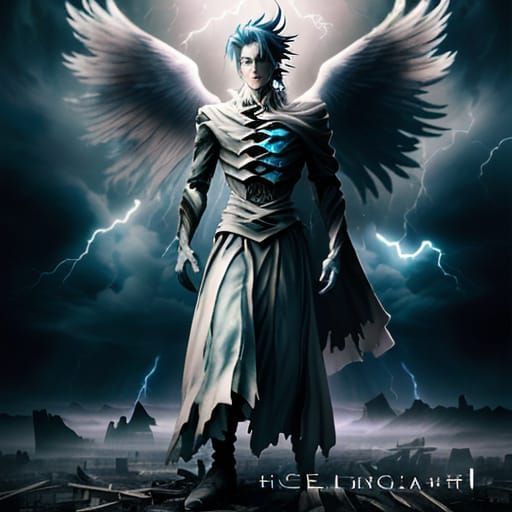 Ethereal Battle Scene in a Dark, Apocalyptic Landscape