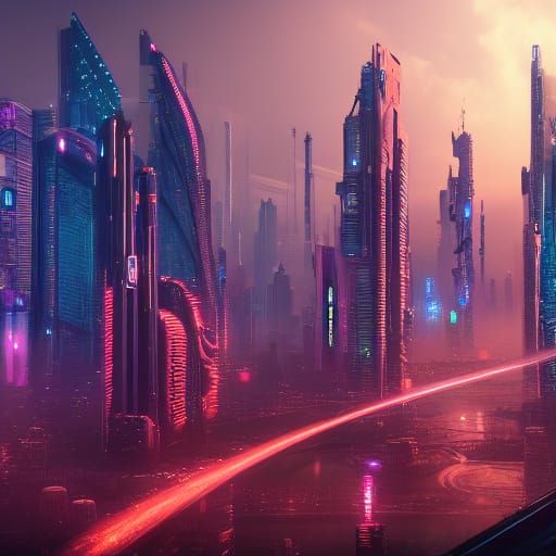 Detailed Cyberpunk Cityscape in Unreal Engine 5