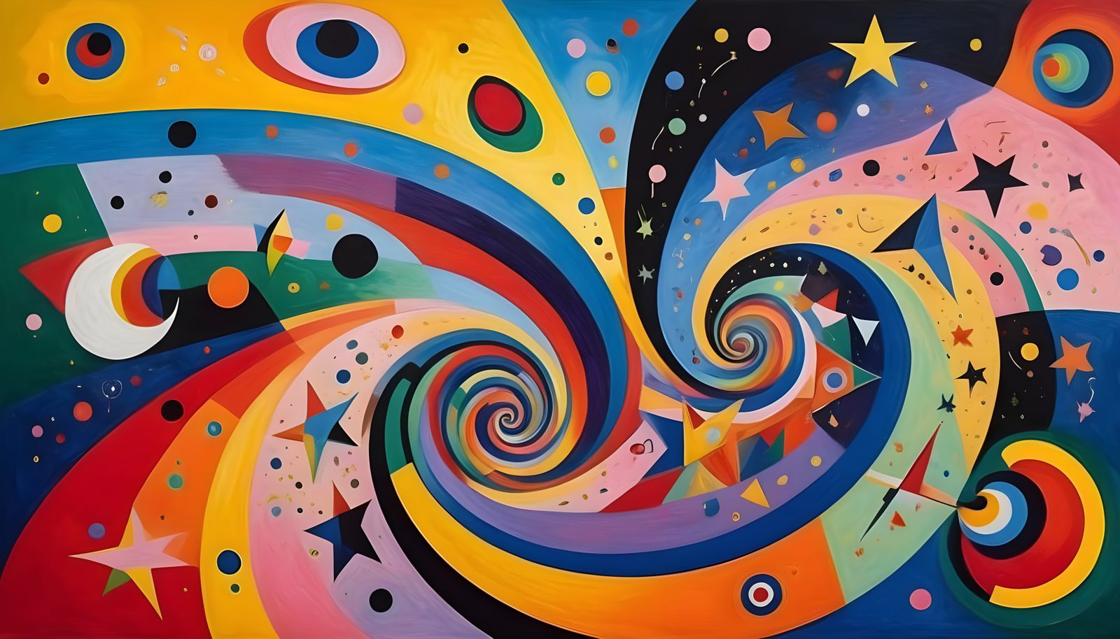 Colorful 3D Vortexes in Abstract Expressionist Cosmos