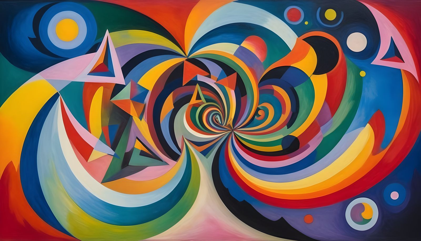 Abstract Expressionist Cosmos in Blended Oil Paints