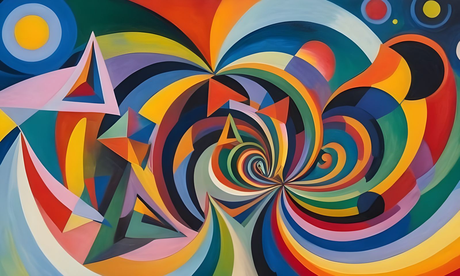 Colorful 3D Vortexes in Abstract Expressionist Cosmos