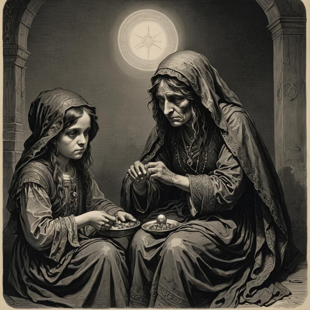 Gothic Horror: Blind Girl and Fortune Teller