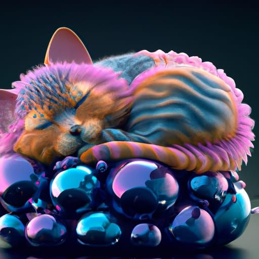 Cat Nap on a Flower, Detailed Concept Art