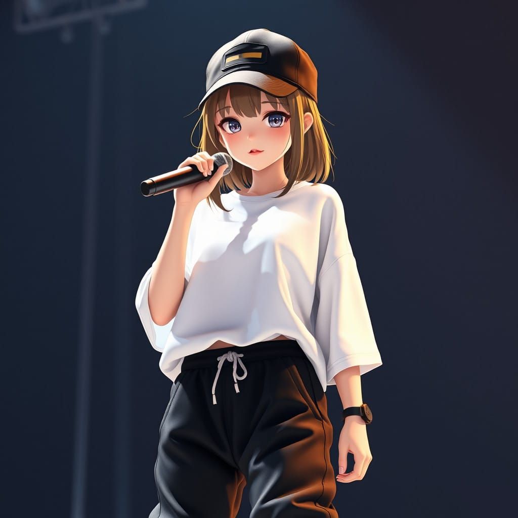 Girl Rapper Performs in Cyberpunk Style