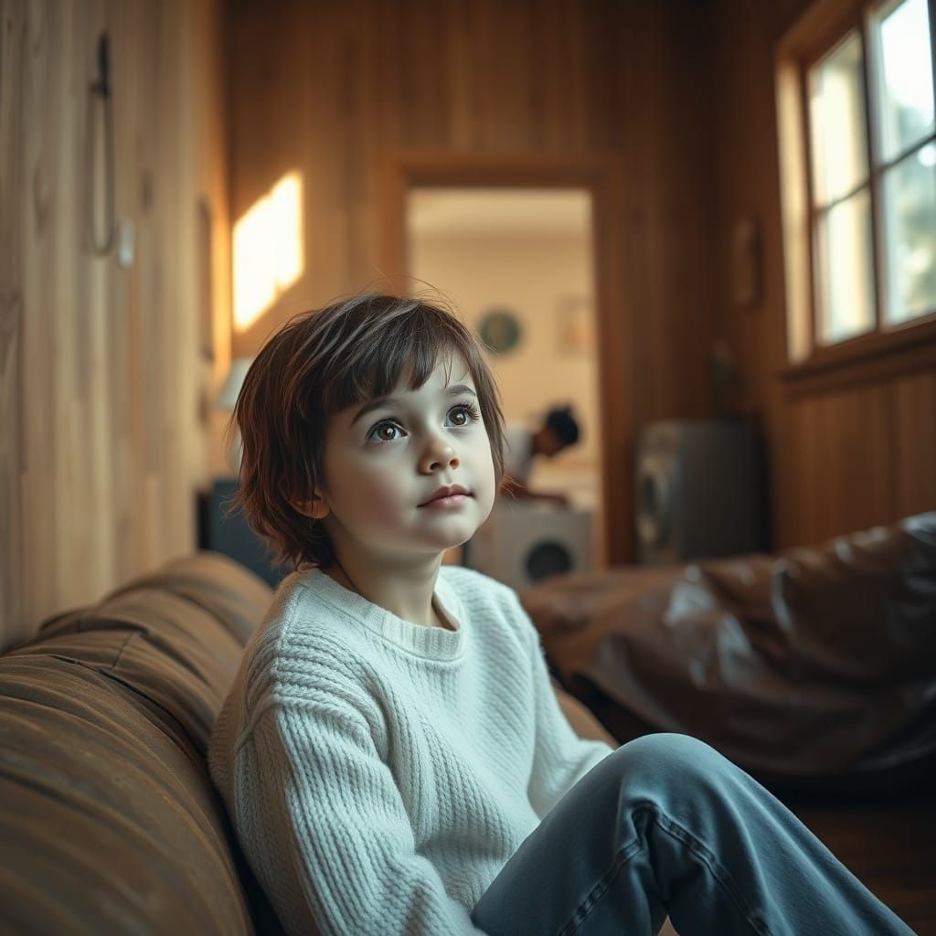 Cozy Basement Moment in Earthy Tones