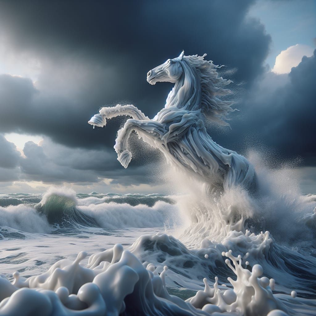 Sea Foam Horse 1