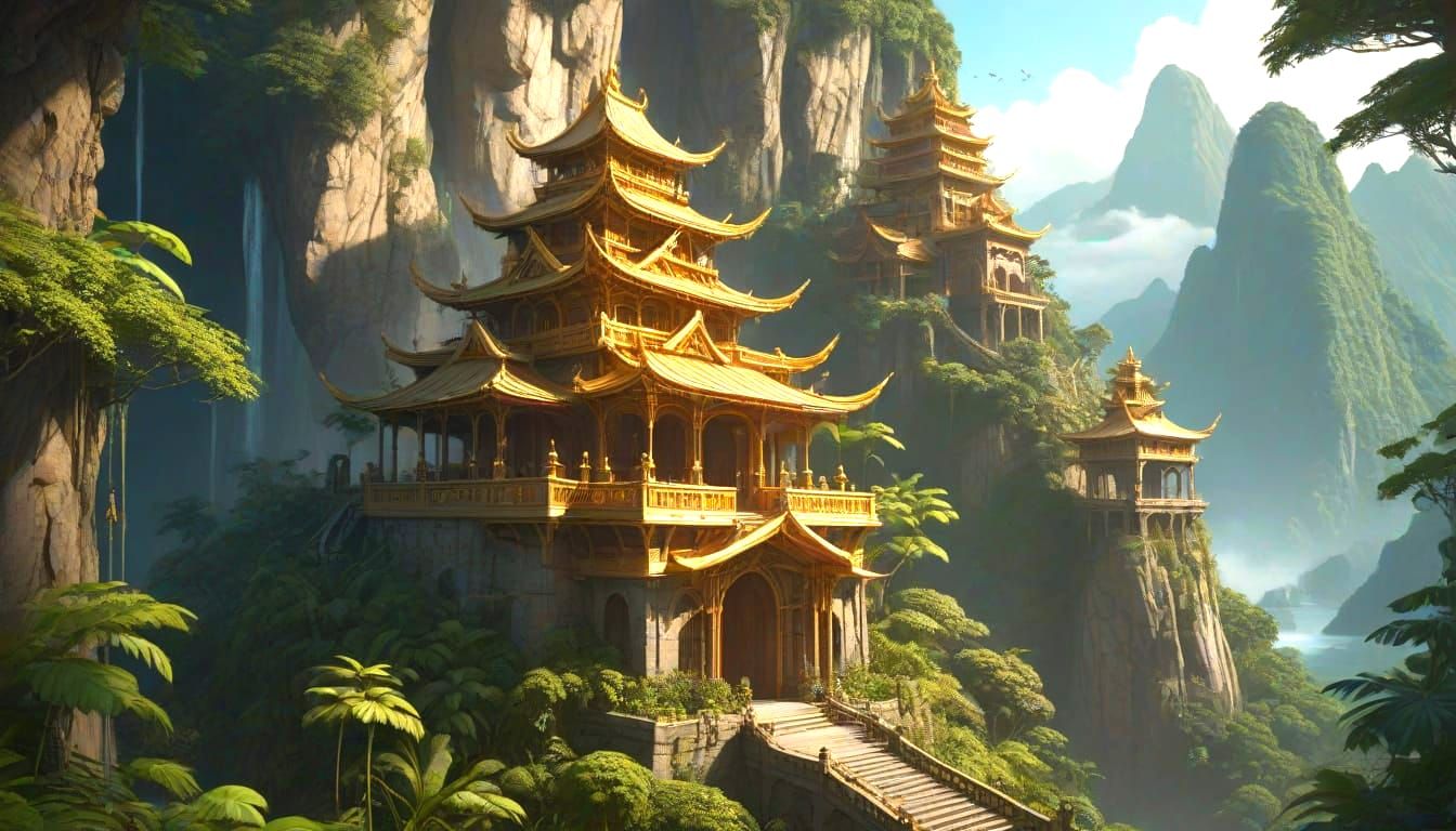 Filipino Samoan Fortress in Lush Jungle Mountains