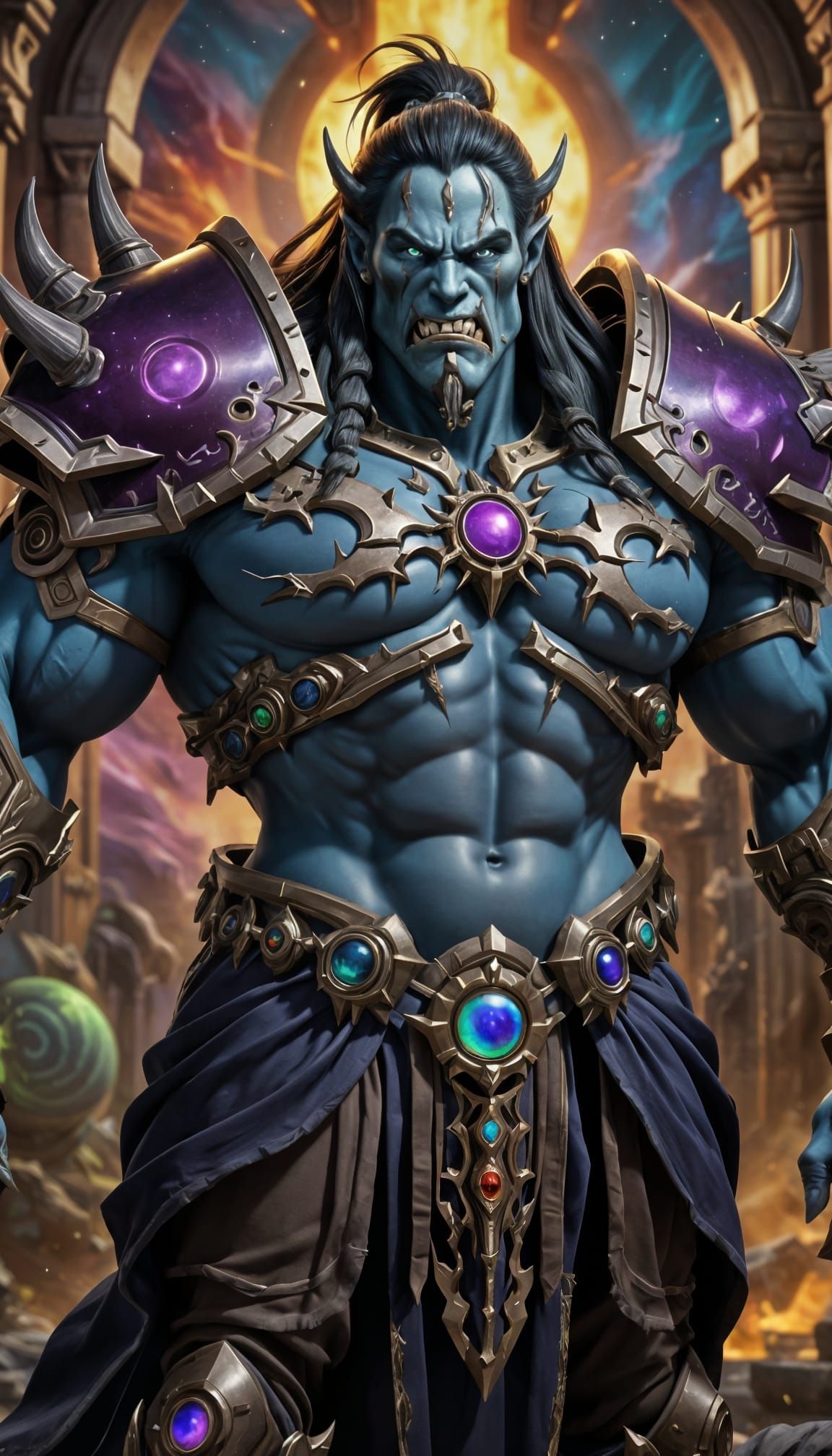 Corrupted Chaos Titan in Warcraft Style