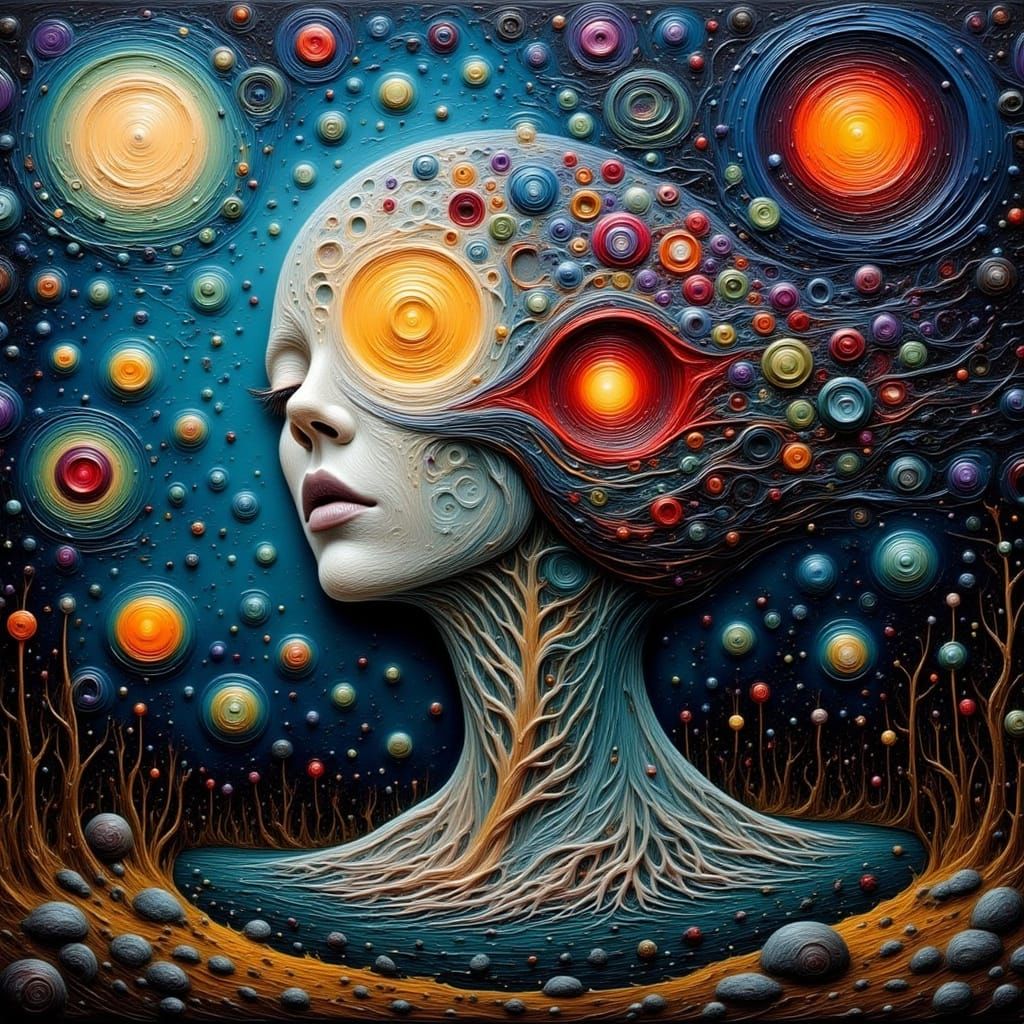 Mindscape of Emotions as Faces in Binary ASCII Art