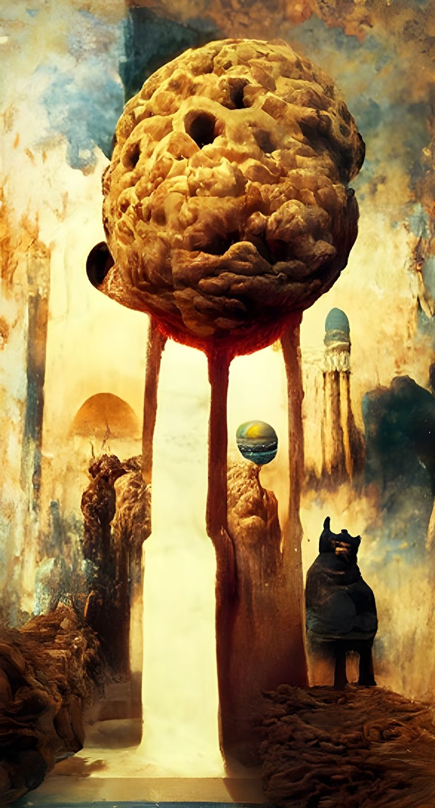 Spectacular Space Meatball in Dystopian Cosmic Style