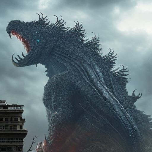 Epic Cinematic Kaiju in Digital Matte Painting