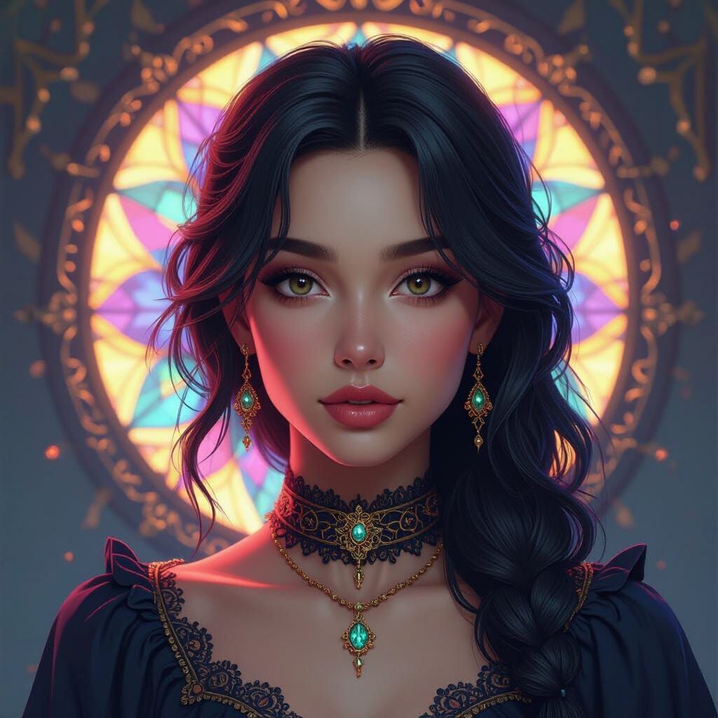Detailed Portrait in Fantasy Realism Style