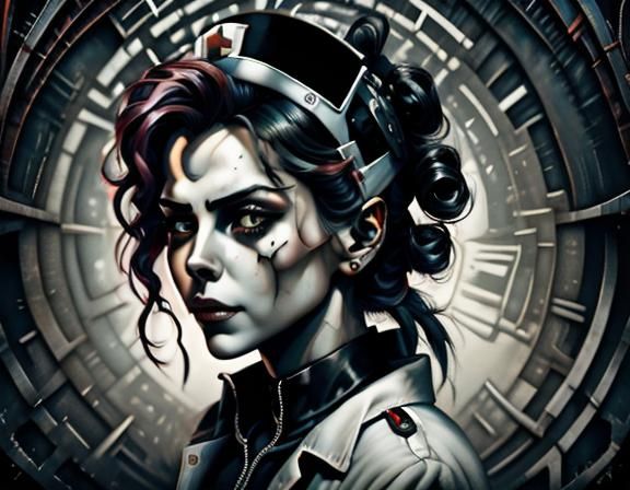 Unsettling Nurse Ratchet in 60s Style