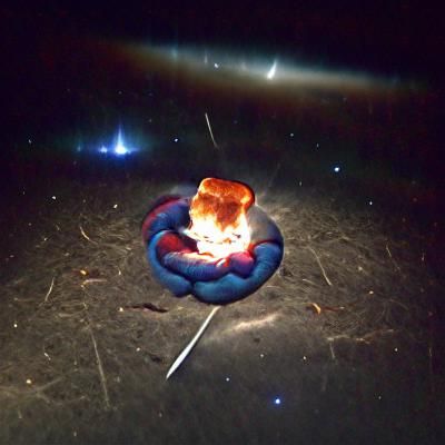 Campfire Marshmallows with Supernova Backdrop