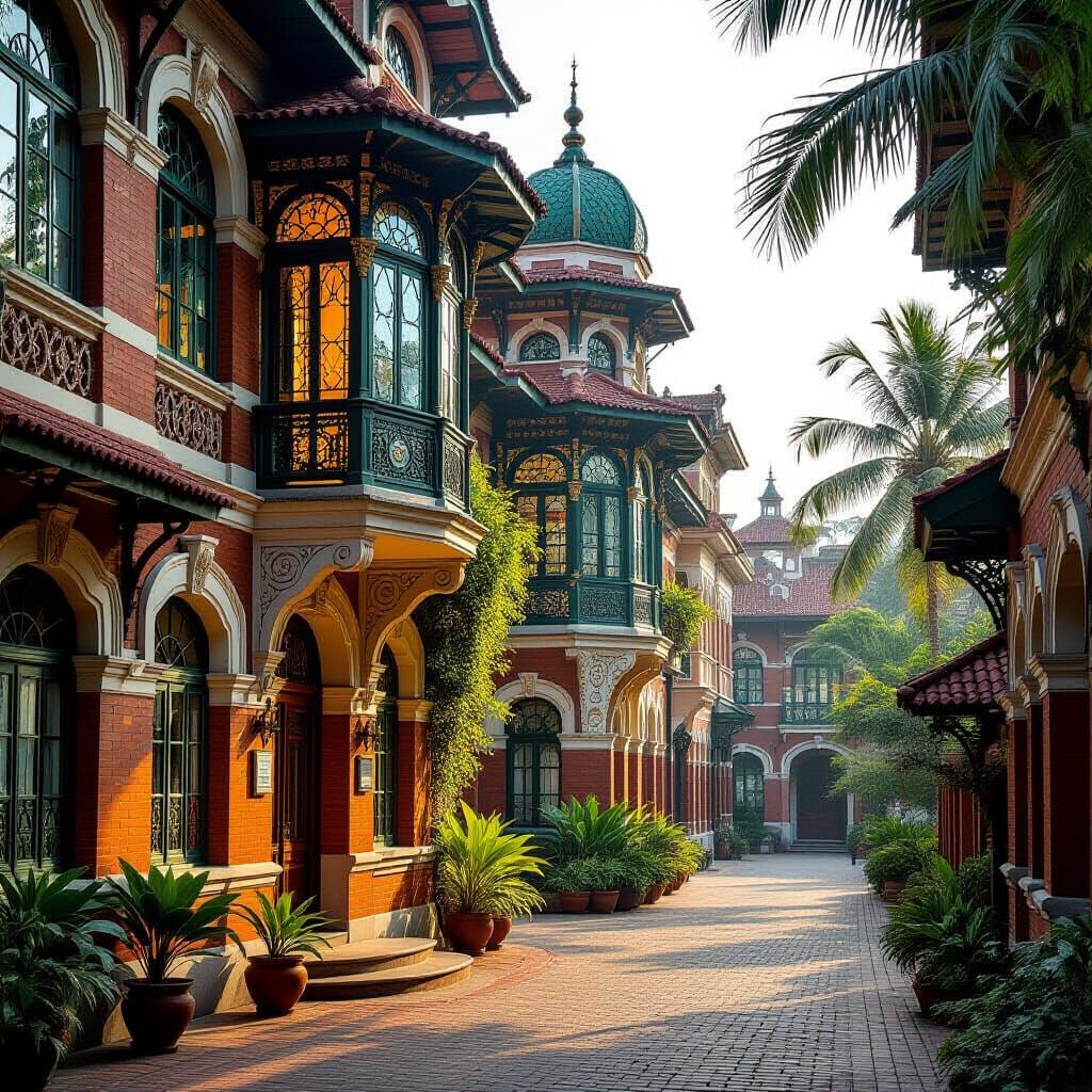 Odisha City in Art Nouveau Style