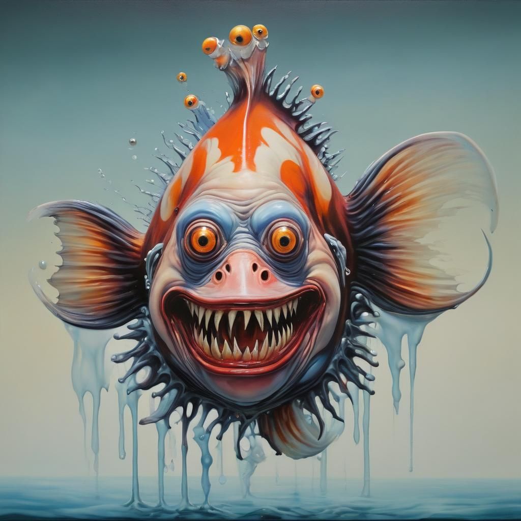 Surreal Hybrid Creature in Dali Style