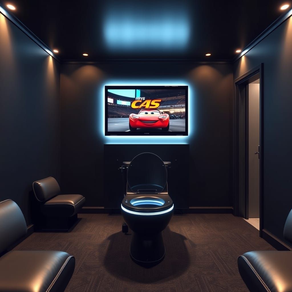 Futuristic Cyberpunk Toilet Entertainment Center