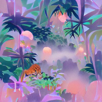 Dreamy Jungle Scene
