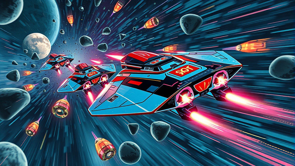 Spaceships Race Through Cosmic Obstacle Course