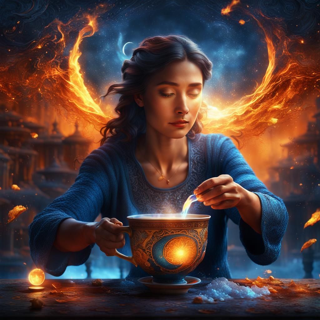 Fantastical Lady of Sun, Moon, and Starlight