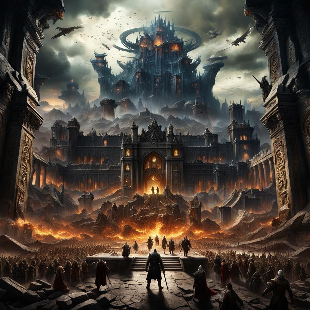 Dark Weapon Forged in War, Detailed Matte Painting